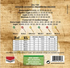 Savarez A140XL Acoustic Phosphor Bronze, extra light .010 till .047