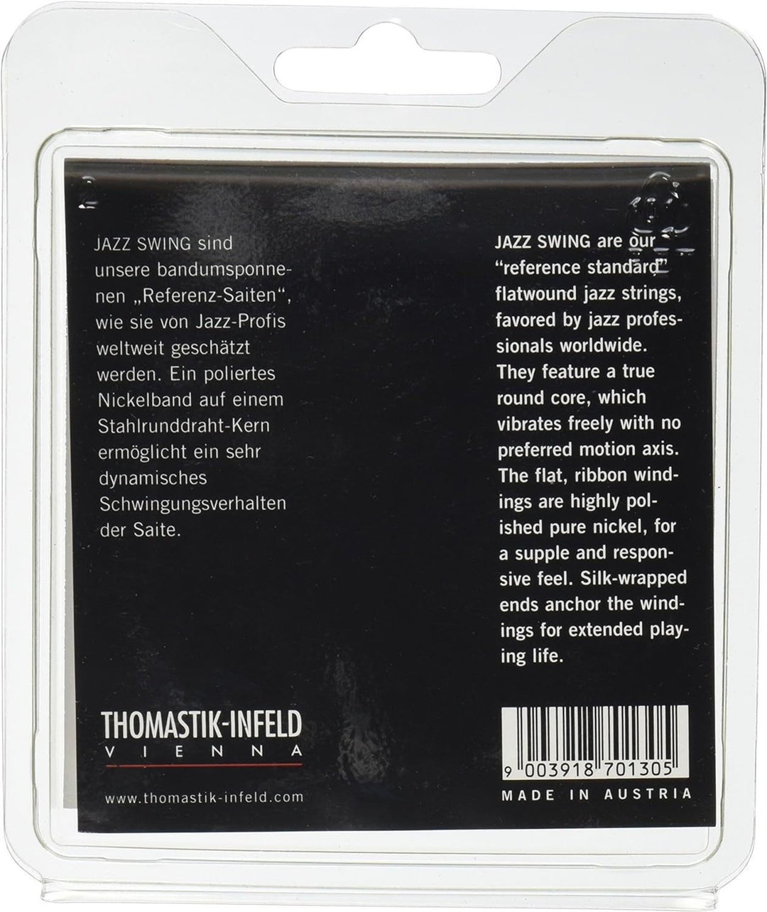 Thomastik-Infeld strängar för elgitarr Jazz Swing Series Nickel Flat Wound - set 012 flatwound (JS112)