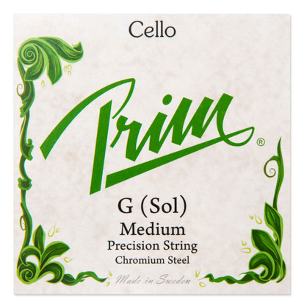 Prim G-sträng till cello, kromstål, medium