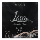 Prim Lisa E-sträng för fioler, stål med kula, soft