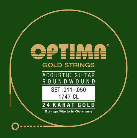Optima strängar för akustisk Gitarrer Gold strings - Set (1747CL)
