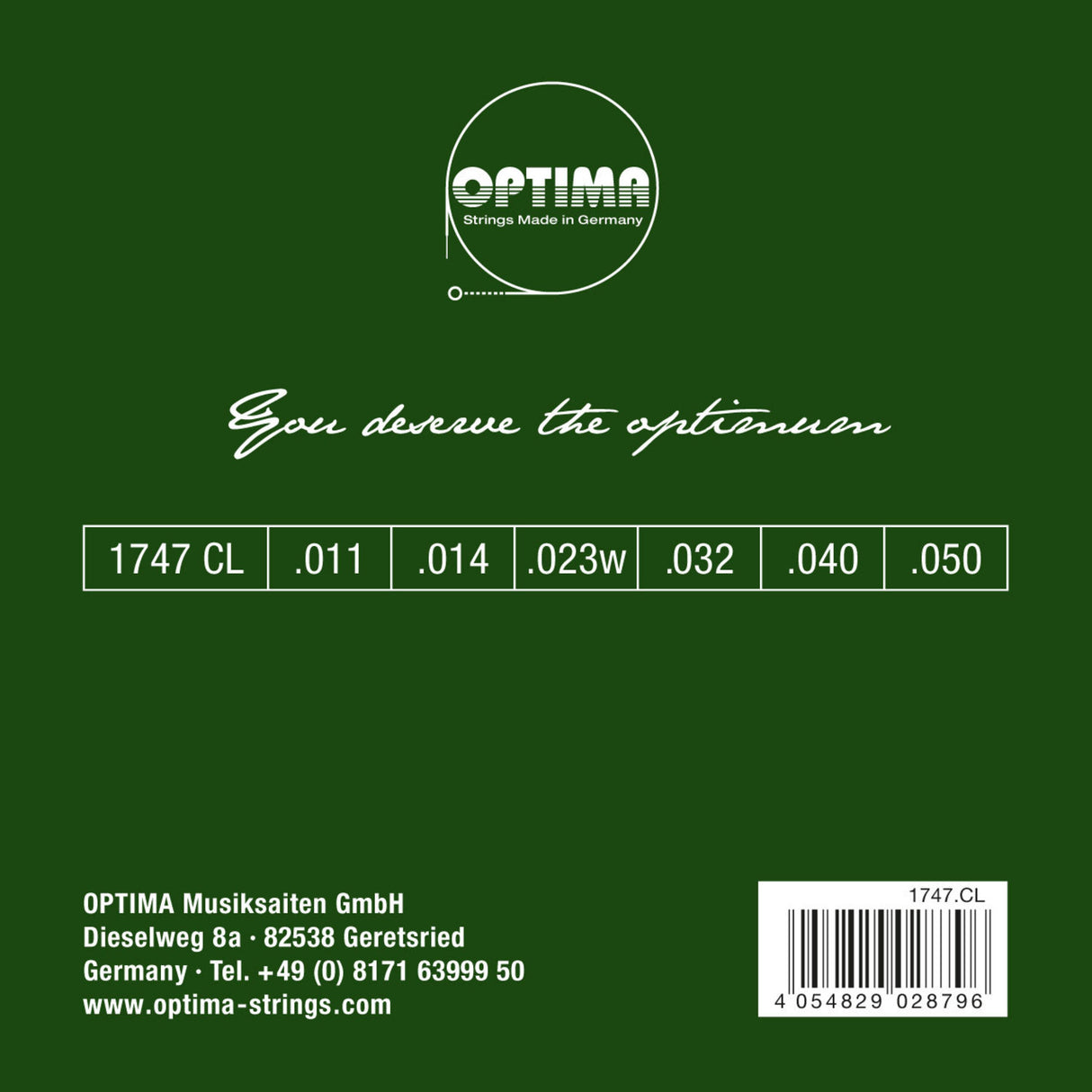 Optima strängar för akustisk Gitarrer Gold strings - Set (1747CL)