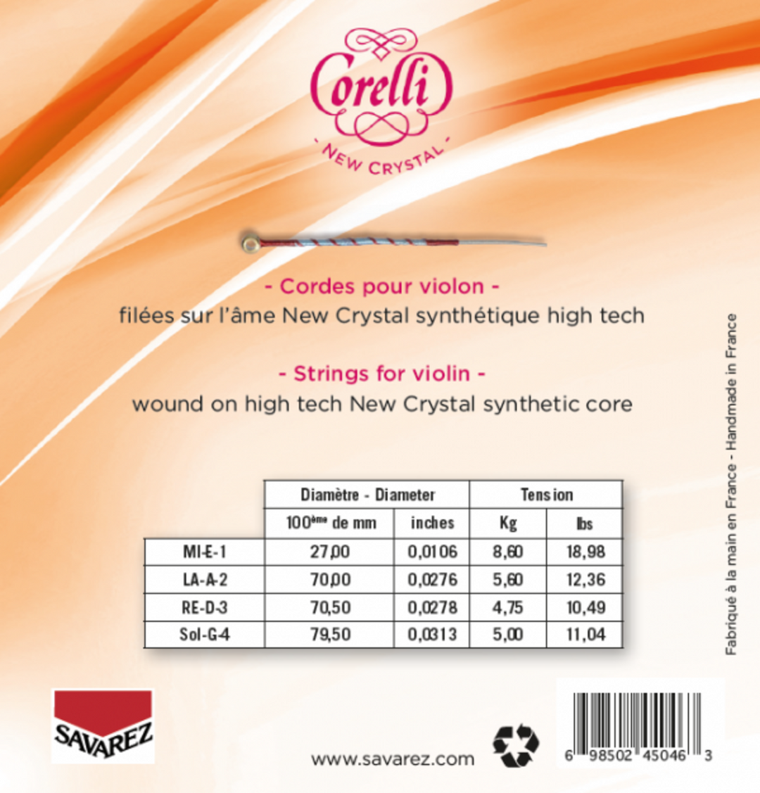 Corelli Fiolersträngar New Crystal - Forte (700F)