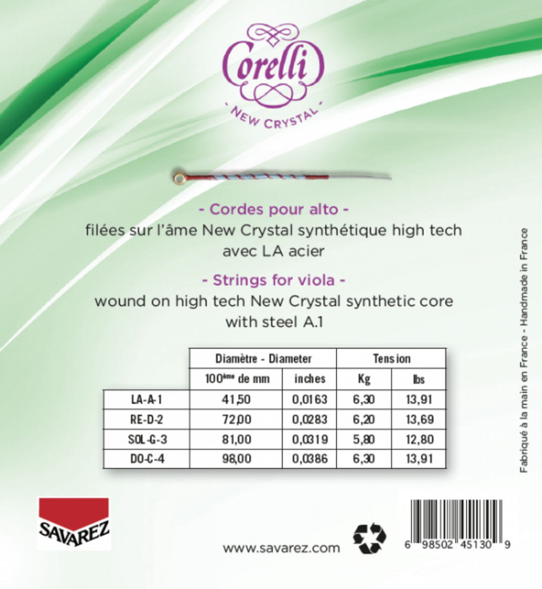 Corelli strängar för viola New Crystal - Light (730LB)