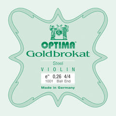Optima Goldbrokat E-sträng 4/4-fioler, 0,26 mm, kula