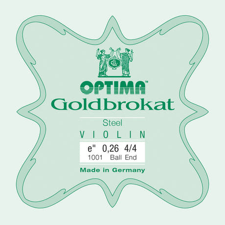 Optima Goldbrokat E-sträng 4/4-fioler, 0,26 mm, kula