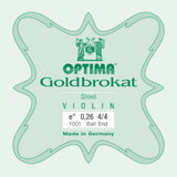 Optima Goldbrokat E-sträng 4/4-fioler, 0,26 mm, kula