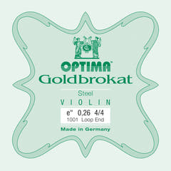 Optima Goldbrokat E-sträng 4/4-fioler, 0,26 mm, ögla