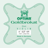 Optima Goldbrokat E-sträng 4/4-violin, 0,27 mm, ögla