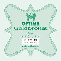 Optima Goldbrokat E-sträng 4/4-fioler, 0,28 mm, kula