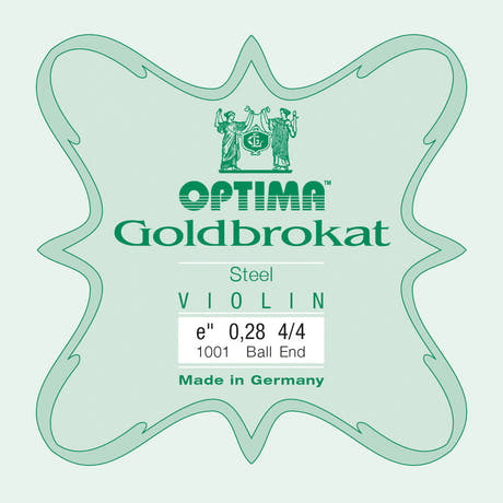 Optima Goldbrokat E-sträng 4/4-fioler, 0,28 mm, kula