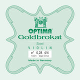 Optima Goldbrokat E-sträng 4/4-fioler, 0,28 mm, kula