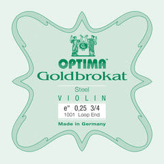 Optima Goldbrokat E-sträng för 3/4-fioler, 0,25 mm, ögla