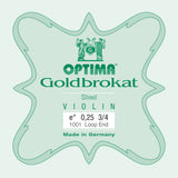 Optima Goldbrokat E-sträng för 3/4-fioler, 0,25 mm, ögla