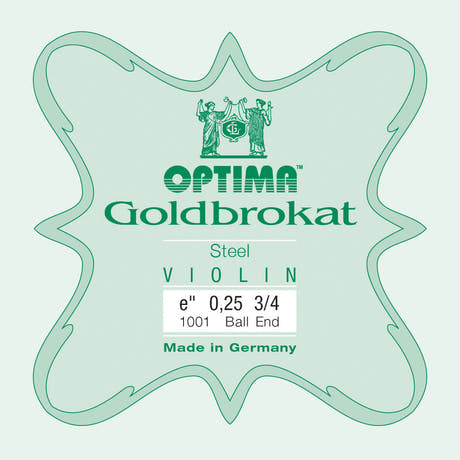Optima Goldbrokat E-sträng 3/4-violin, 0,25 mm, kula
