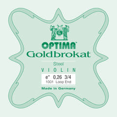 Optima Goldbrokat E-sträng 3/4-fioler, 0,26 mm, ögla