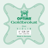 Optima Goldbrokat E-sträng 3/4-fioler, 0,26 mm, ögla