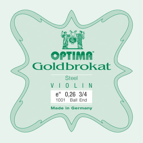 Optima Goldbrokat E-sträng 3/4-violin, 0,26 mm, kula