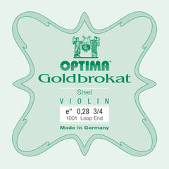 Optima Goldbrokat E-sträng för 3/4-fioler, 0,28 mm, ögla