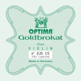 Optima Goldbrokat E-sträng 1/2-fiol, 0,25 mm, ögla
