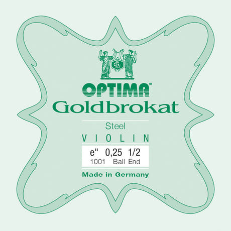 Optima Goldbrokat E-sträng 1/2-fioler, 0,25 mm, kula