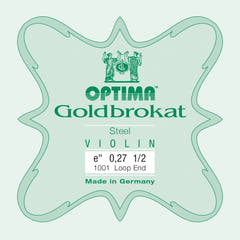 Optima Goldbrokat E-sträng 1/2-fioler, 0,27 mm, ögla