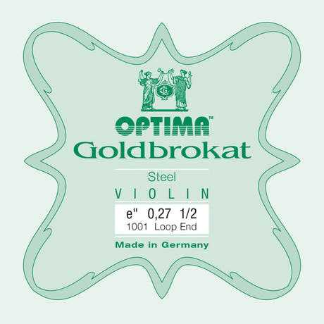 Optima Goldbrokat E-sträng 1/2-fioler, 0,27 mm, ögla