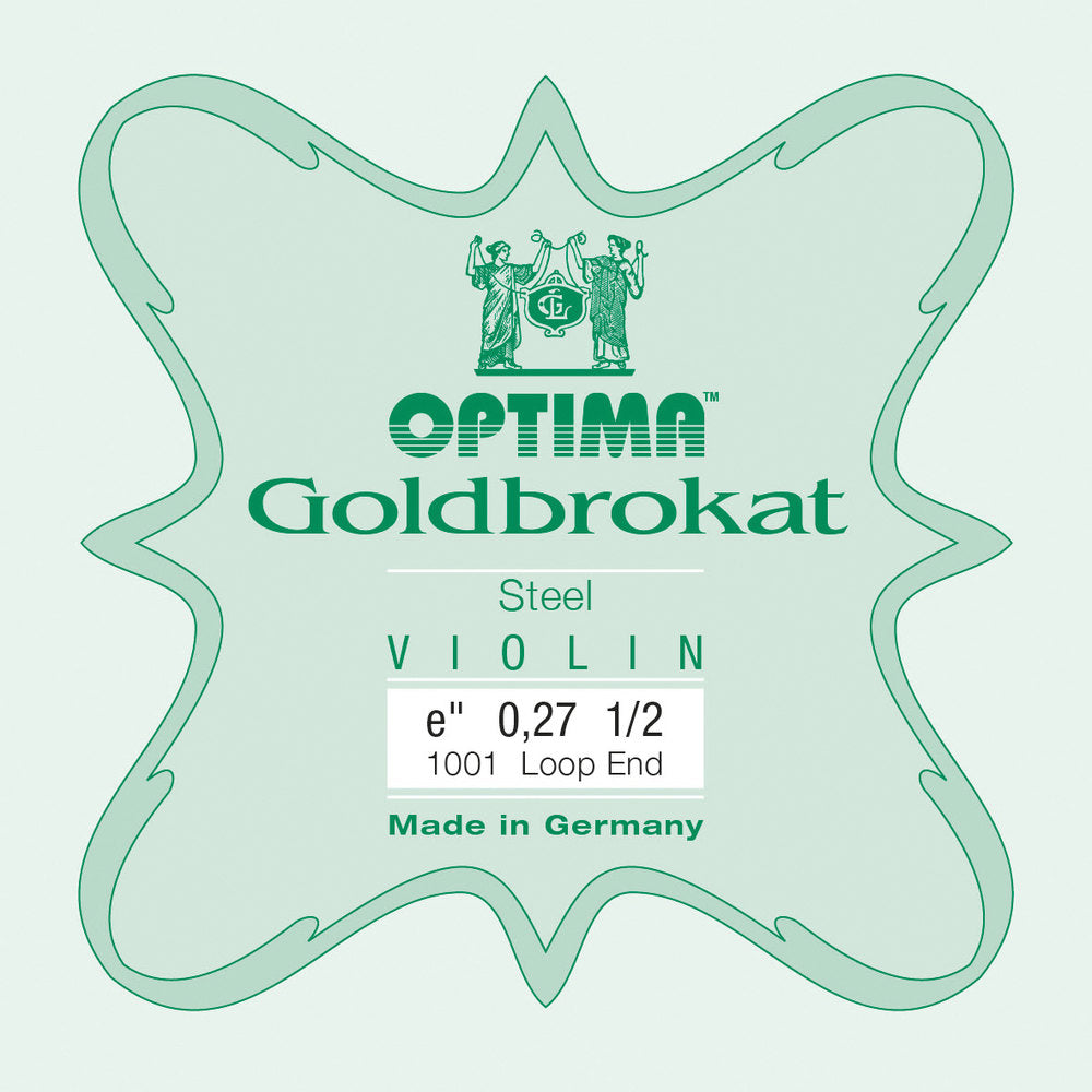 Optima Goldbrokat E-sträng 1/2-fioler, 0,27 mm, ögla