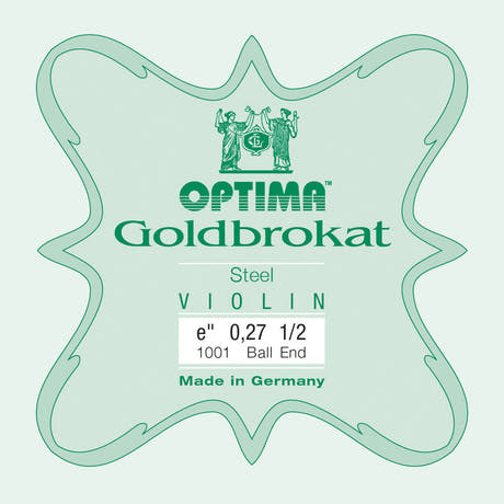 Optima Goldbrokat E-sträng 1/2-violin, 0,27 mm, kula
