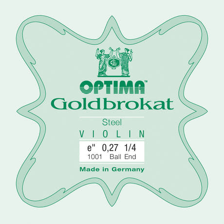 Optima Goldbrokat E-sträng för 1/4-fiol, 0,27 mm, kula