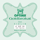 Optima Goldbrokat E-sträng för 1/4-fiol, 0,27 mm, kula