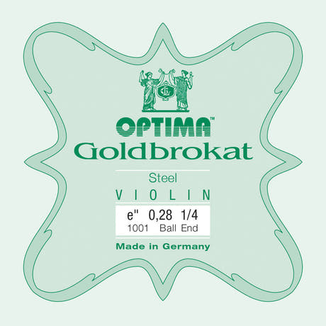 Optima Goldbrokat E-sträng 1/4-fioler, 0,28 mm, kula