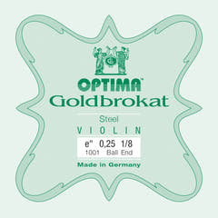 Optima Goldbrokat E-sträng 1/8-fioler, 0,25 mm, kula