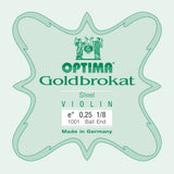 Optima Goldbrokat E-sträng 1/8-fioler, 0,25 mm, kula