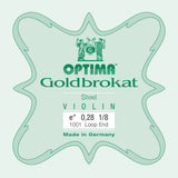 Optima Goldbrokat E-sträng 1/8-fiol, 0,28 mm, ögla