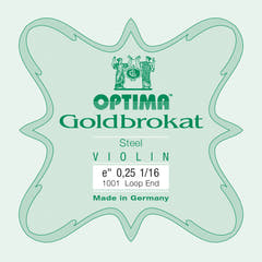 Optima Goldbrokat E-sträng 1/16-fiol, 0,25 mm, ögla