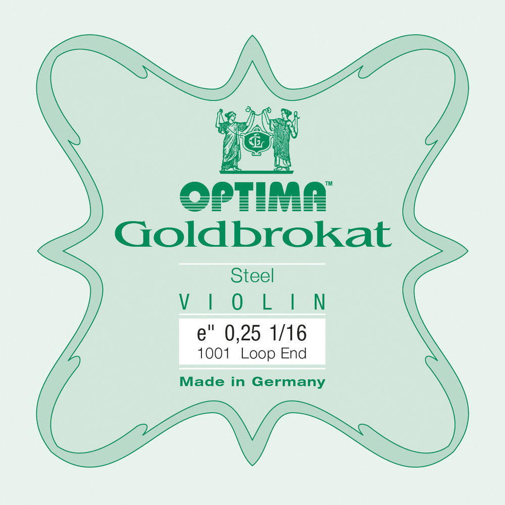 Optima Goldbrokat E-sträng 1/16-fiol, 0,25 mm, ögla