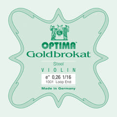 Optima Goldbrokat E-sträng 1/16-fiol, 0,26 mm, ögla