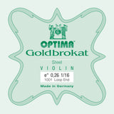 Optima Goldbrokat E-sträng 1/16-fiol, 0,26 mm, ögla