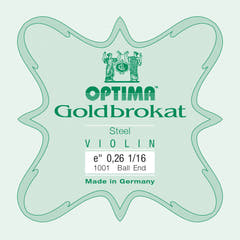 Optima Goldbrokat E-sträng 1/16-fioler, 0,26 mm, kula
