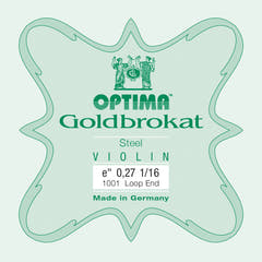 Optima Goldbrokat E-sträng 1/16-fioler, 0,27 mm, ögla