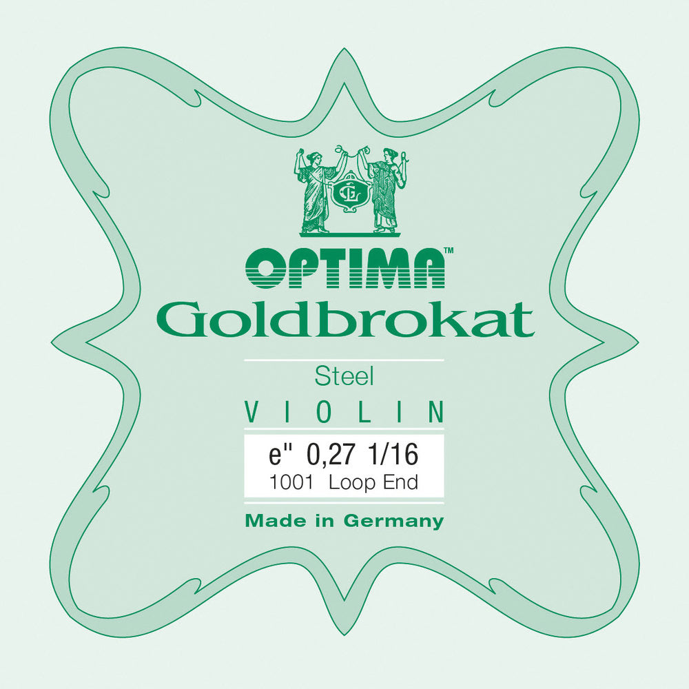 Optima Goldbrokat E-sträng 1/16-fioler, 0,27 mm, ögla