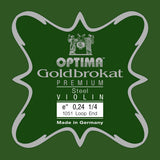 Optima Goldbrokat Premium E-sträng 1/4-violin, 0,24 mm, ögla