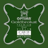 Optima Goldbrokat Premium E-sträng 1/4-violin, 0,24 mm, kula