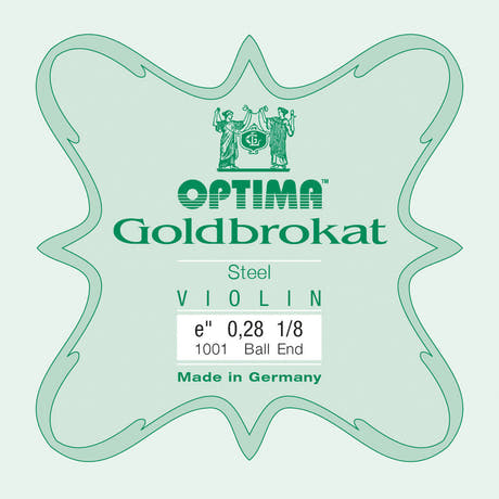 Optima Goldbrokat E-sträng 1/8-violin, 0,24 mm, kula
