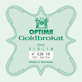 Optima Goldbrokat E-sträng 1/8-fioler, 0,24 mm, ögla