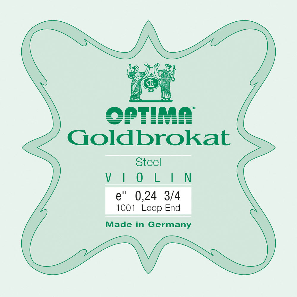 Optima Goldbrokat E-sträng 3/4-fioler, 0,24 mm, ögla