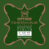 Optima Goldbrokat Premium Brassed E-sträng 4/4-fioler, 0,27 mm, ögla