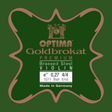 Optima Goldbrokat Premium Brassed E-sträng för 4/4-fioler, 0,27 mm, kula