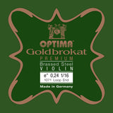 Optima Goldbrokat Premium Brassed E-sträng till 1/16-fioler, 0,24 mm, ögla
